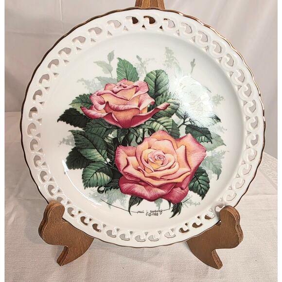 The Hamilton Collection Plate President Herbert Hoover 1988 The American Rose - Picture 1 of 4